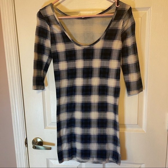 Plaid Bodycon Dress - Picture 3 of 3